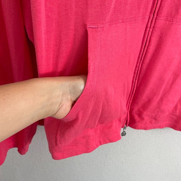 Coolibar Womens Plus XXL UPF 50+ Seaside Zip Hoodie Sun Protection Pink Jacket - Picture 7 of 8